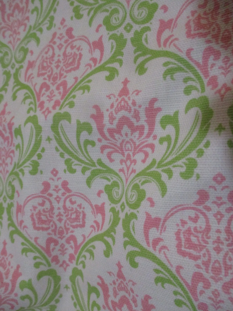 2 Yards Premier Prints Design MADISON 56″ wide Upholstery Fabric Pink/Lime Green