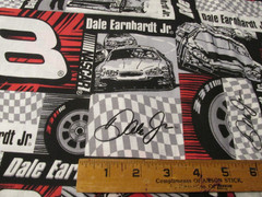 2 yard 10″ x44″ Quilt Sewing Fabric 2005 Dale Earnhardt Jr. Nascar Racing Car #8