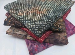 10 Yards Of Batik Fabric Bundle A- 5 Cuts@ 2 Yards Each-100% Cotton