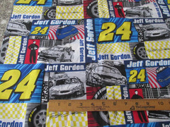 1 yard x 44″ wide Quilt Pillow Fabric 2005 Jeff Gordon #24 Nascar Racing