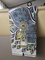 Vlisco Grand Super-Wax Block Prints Cotton Satin Fabric Multicolor