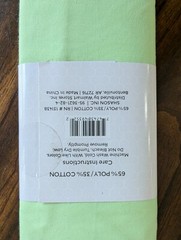 NEW Two (2) Yards Pre-Cut Solid Poly Cotton Fabric in Pale Lime Green.