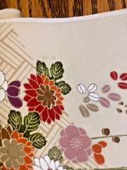 Vintage Japanese Kimono Silk Fabric Bolt 40+ft Floral Onward 100% Silk 14″ NOS