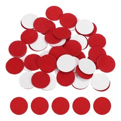 50Pcs Adhesive Felt Circles 3/4″ Round Non-Woven Felt Stickers Red