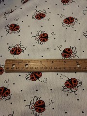 2 1/4 Yd Ladybug One-way Stretch Knit Fabric 60″ Wide