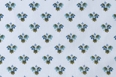 Alice Sergeant Beatrice Avocado Designer Printed Fabric, Blue/Green, 5 Yds, New