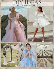 White Organza Fabric 5Yards Sheer Tulle for Weddings Events Crafts Decor