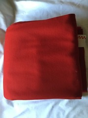 Pure Wool Bright Red High Quality Vibrant Soft Flannel Fabric Piece 55″ x 4 yds