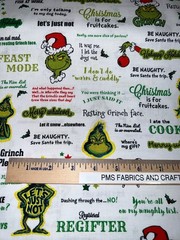 RK Grinch Stole Christmas Grinch Sayings 100% cotton fabric by the yard 36 x 44