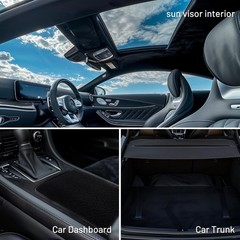 54″ L × 60″ W Black Faux Suede Headliner Material with Foam Backing for Vehicles