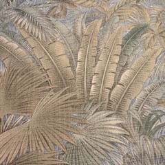 Tommy Bahama BAHAMIAN BREEZE Palms Outdoor Fabric 2 Yds X 55″ Blue Green READ