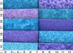 Teal & Purple Jelly Roll 40 – 2.5″ Strips Quilting & Sewing Fabric