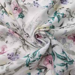 53” Wide By Yard Retro Dress Shirt Material Natural Silk Cotton Fabric Light