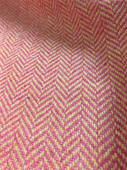 Herringbone Wool Coating in BUBBLE GUM PINK & WARM GOLD 62″ Wide By the Yard