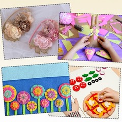 50Pcs Adhesive Felt Circles 3/4″ Round Non-Woven Felt Stickers Red