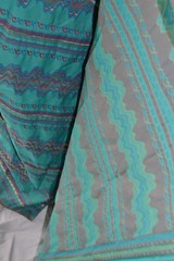 Thai silk blend traditional mandalay pattern fabric 008