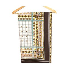Vintage Marcus Brothers French Country Floral Patchwork Folk Cottage Grid Retro