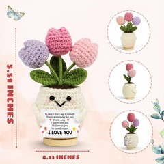 Lucagift Anniversary Wedding Gift Wife Romantic 5.51″x4.13″ Crochet Love