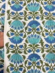 5 Yards Indian Hand Made Hand Block Print 100% Cotton Fabric Jaipur Fabric Throw