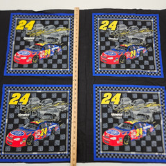 NASCAR Squares Jeff Gordon Fabric #5645 JG Motorsports 44″ x 34″ 1 Yard Vintage