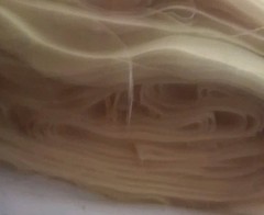 Light Yellow Cotton Polyester Blend Fabric 13 Yards X 6″ Width