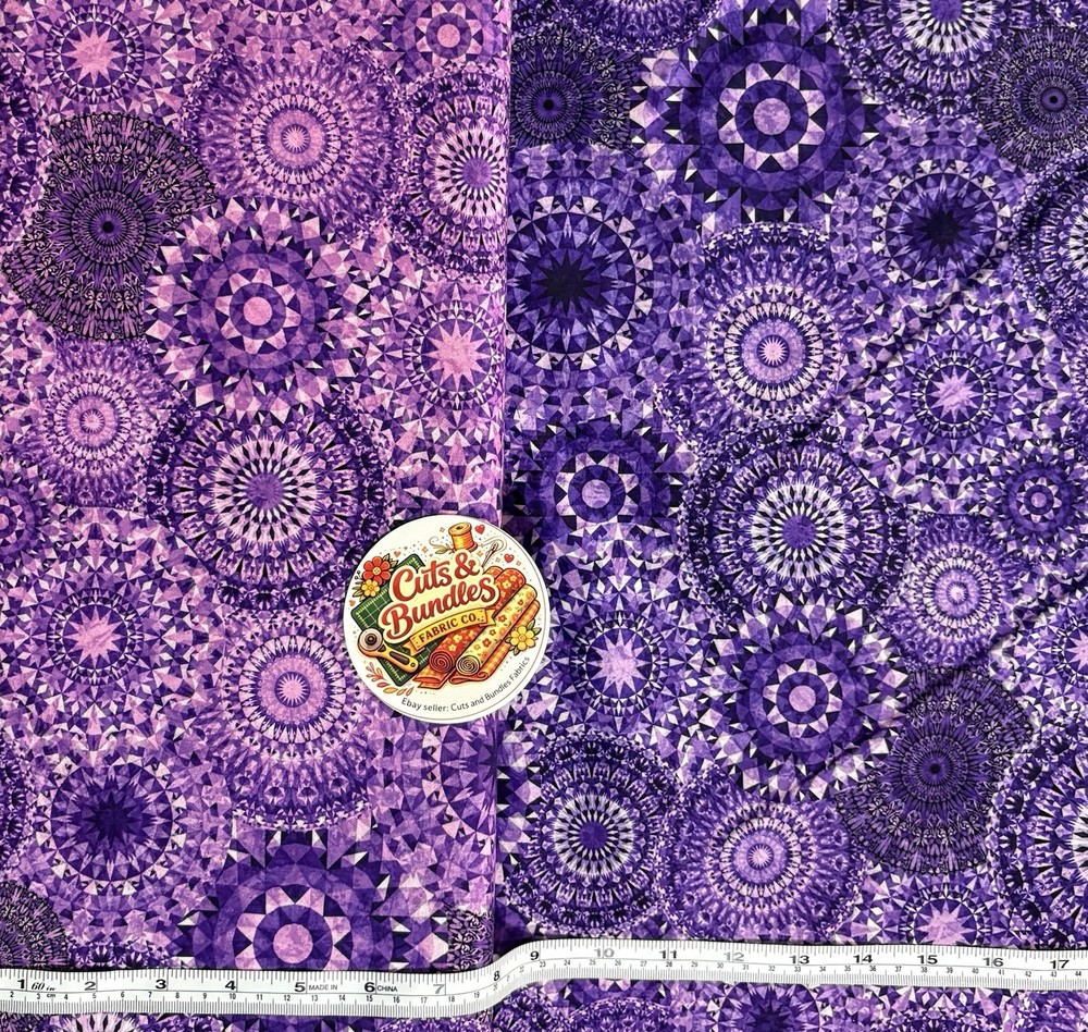 QT Quilting Fabric Jewelscape by the yard Cotton 28979-VL Blenders Orchid Purple