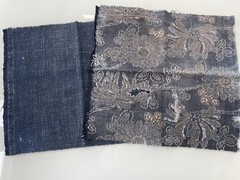 Vintage Japanese BORO Indigo Sashiko Denim Rag Patchwork Katazome Shabby Set A