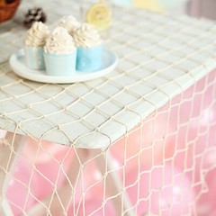 5×5 feet NATURAL DECORATIVE FISHNET Wall Table Party Wedding Events Decorations