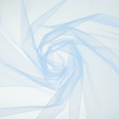 Light Blue Sheer Organza Fabric for Wedding Arch Draping, 3 Yards x 30 Inches