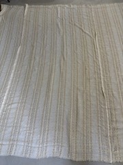 Vintage textured weave fabric woven former curtains? 87 x 105 ” beige cream Boho