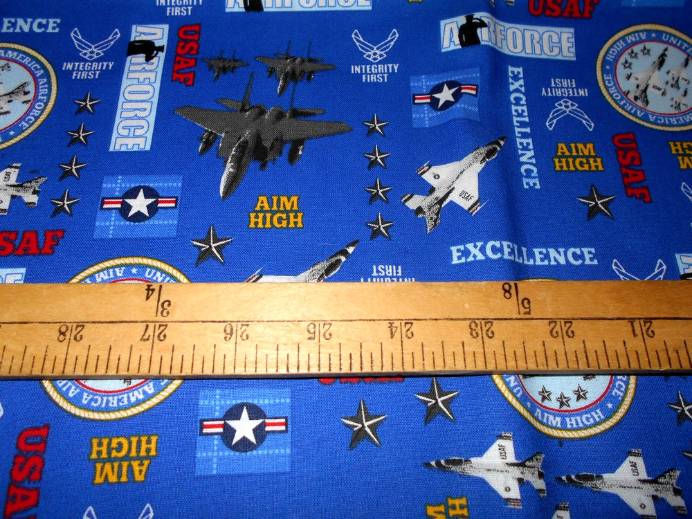 1 yard U.S. Air Force Military Print Fabric