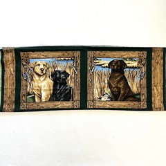Springs Industries Hunting A Dogs Life 5418 Quilt Pillow Cotton Fabric Panel