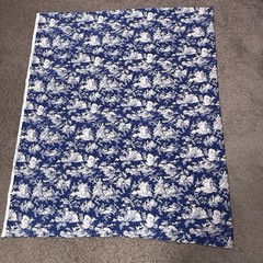 Waverly Toile Blue White Fabric 54×46 French Country Scenic Cotton