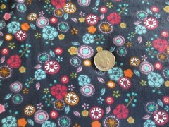 4485. MOD FLORAL Navy STRETCHY KNIT Apparel, Craft FABRIC – 58″ x 3-1/4 yds.