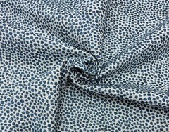 BALLARD DESIGN TULLY TEAL BLUE RAISED ANIMAL SPOT WOVEN FABRIC BY 1/2 YARD 57″W