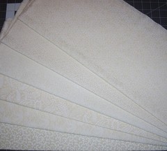 6 Neutral Cream Tonal Fat Quarters Bundle tone on tone Fabric