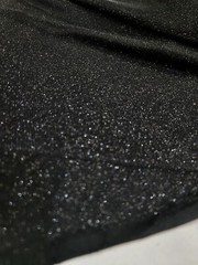 Fabric Sold By The Yard Black Shine Glitter Stretch Spandex Fashion Dress Prom