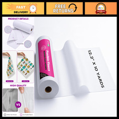 Fusible Fleece Interfacing 12.2″ x 10 Yards – Medium-Light Weight Iron-On for Se