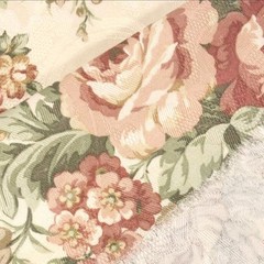 Mill Creek Vintage Floral WHEAT Pink Cotton Drapery Pillow Upholstery Fabric BTY