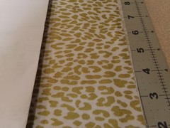3/4 YD X 44″ VINTAGE EVE LEOPARD WHITE GOLD METALLIC FABRIC EMMA & MILA #2614