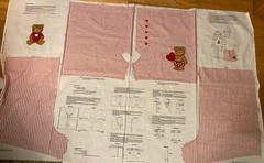 60 INCH WIDE TEDDY BEAR BOXER SHORTS PANEL WITH APPLIQUE – 100% COTTON FABRIC