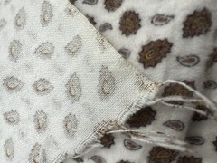Vintage Fabric Brown Paisley Flannel 34.5”W X 140” L Cotton/Cotton Blend