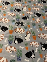 snuggle flannel fabric- By The Yard – Dogs