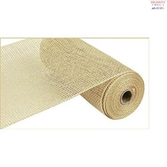 Beige Polypropylene Deco Mesh 25 cm x 9 m Casual Burlap for Party Decorations