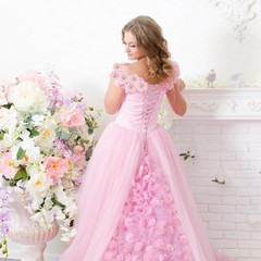 10Pcs 2.36 Inch Rhinestone Chiffon Flower Fabric Appliques Yellow