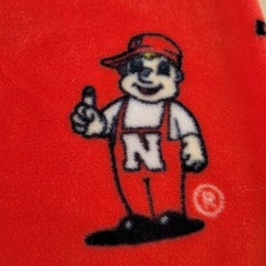 Nebraska Huskers Red Fleece Fabric 60″x35″ NCAA College Team Sports Print