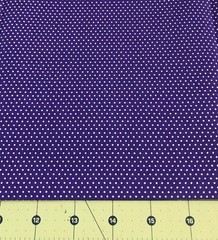 Pin Dot Purple 19” X 44” 100% cotton fabric # 2742a