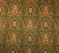 MILL CREEK CARILO LUSTROUS JEWEL FLORAL DAMASK COTTON SATEEN FABRIC BY YARD 54″W