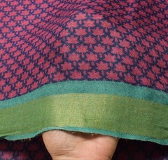 Sushila Vintage Blue Scrap Saree 1005 Pure Woolen BRANDED Printed Sari Fabric