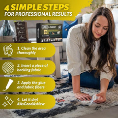 Fabric & Carpet Repair Kit | Fix Tears, Holes, and Burns on Fabric and Carpet Up